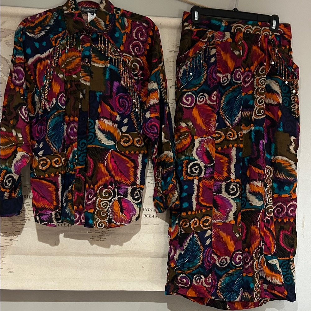 Colorful Patterned Women's Skirt